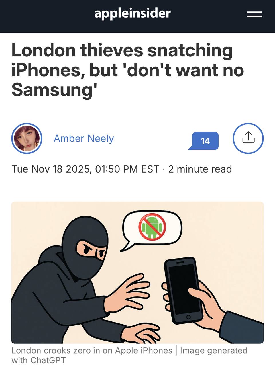 Воры в Лондоне возвращают украденные смартфоны если это не iPhone пишут профильные СМИ Местные жители рассказали несколько историй злоумышленники забирают телефон смотрят на него и тут же возвращают обратно если это Android investingcorp