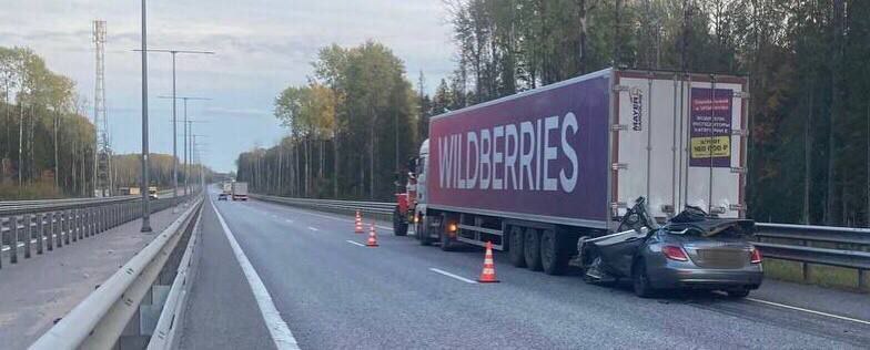 На М11 в Окуловском районе водитель «Мерседеса» разбился насмерть, врезавшись в фуру Wildberries  В воскресенье в 16:40 на 448 км трассы М11 «Нева» в Окуловском районе столкнулись легковая машина фура Wildberries.   Мужчина на «Мерседесе Бенц», двигаясь в сторону Москвы, после обгона другой фуры, не выдержал безопасную дистанцию и врезался в ехавший впереди грузовой автомобиль. Водитель «Мерседеса» скончался на месте происшествия до прибытия скорой помощи. Водитель грузовика не пострадал.