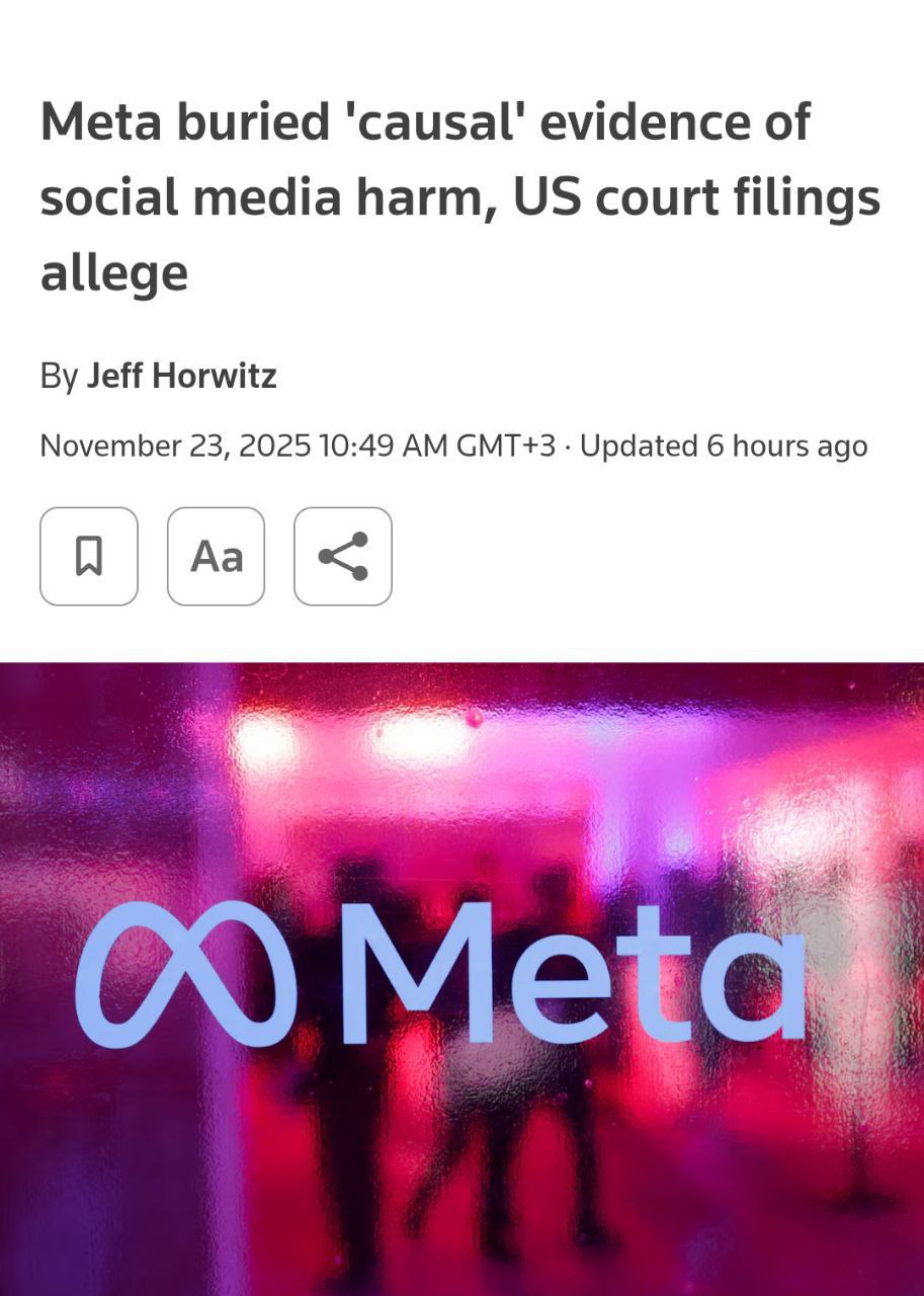 Неделя без соцсетей помогает побороть депрессию Сейчас Meta находится под судом за то что скрыла данные о влиянии соцсетей на психическое здоровье обнаруженные в 2020 году Внутри компании проводился эксперимент под кодовым названием Mercury Участников лишали доступа к соцсетям на неделю что привело к значительному снижению уровня депрессии и тревожности Истцы обвиняют Meta в сокрытии этих данных утверждая что компания побоялась негативных последствий для бизнеса Юристы компании отказываются раскрывать полное исследование TechGPTNews