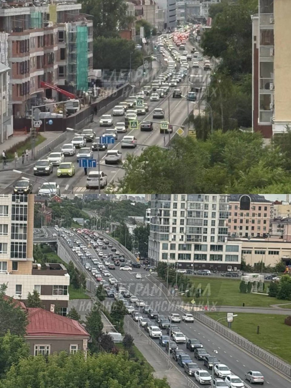 На Тихомирнова в Казани образовалась многокилометровая пробка в обе стороны Казанцам следует заранее планировать свой маршрут Подпишитесь: