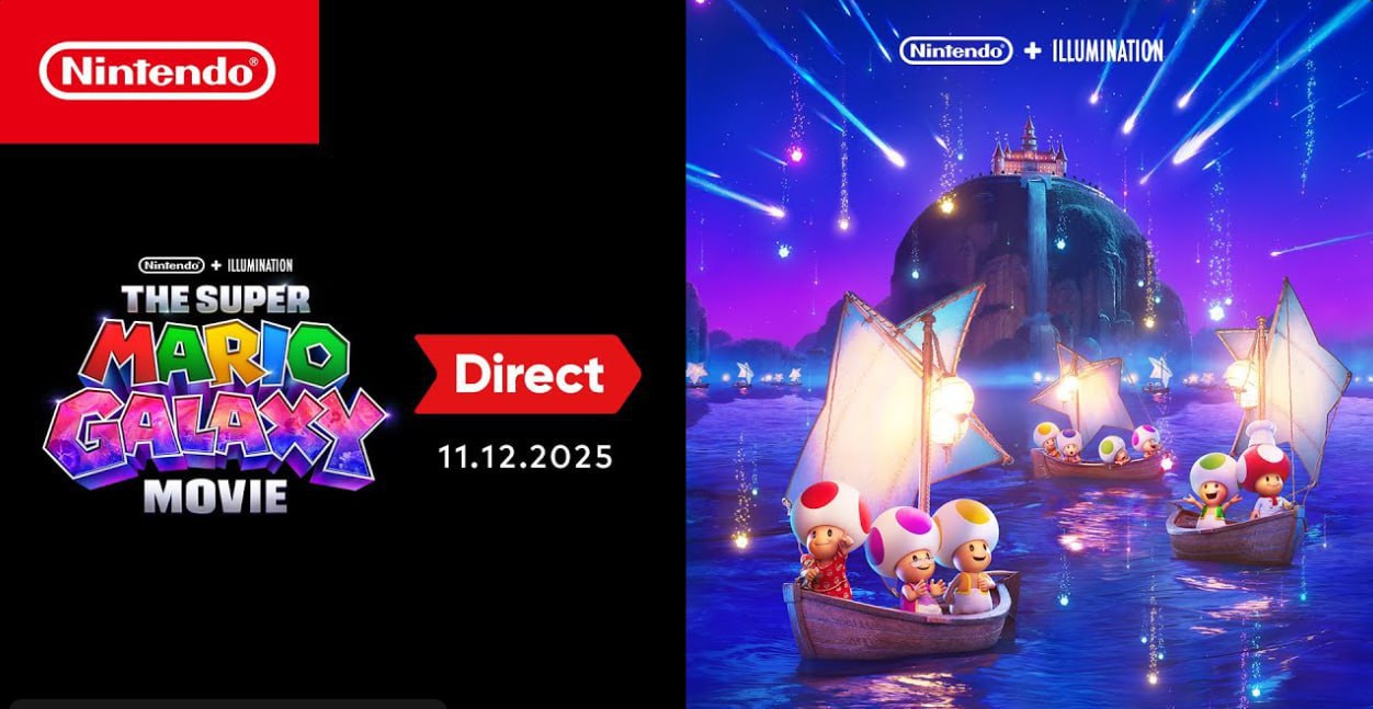 У фильма Галактика Супер Марио в кино пройдёт своя трансляция Nintendo Direct Она состоится уже 12 ноября в 17 00 МСК ожидается трейлер и всякие сюрпризы Ну и Крис Пратт куда же без него meownauts