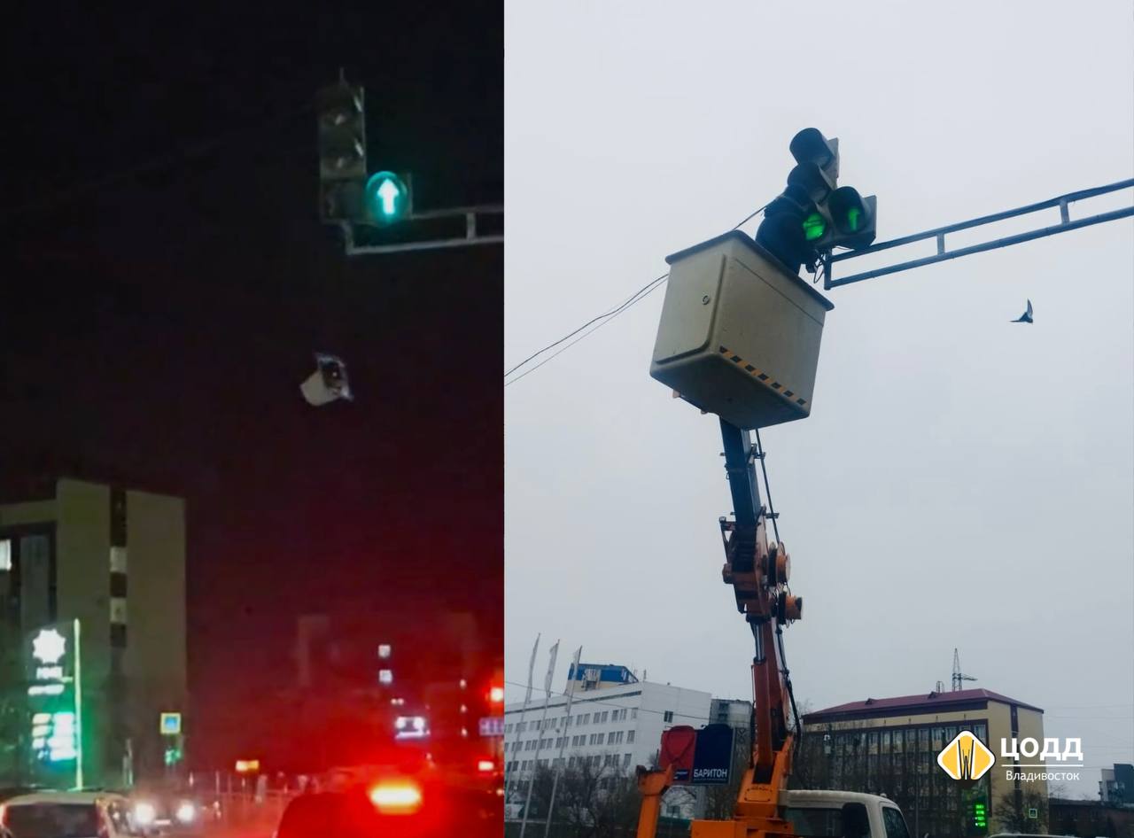 Восстановили светофор, который был поврежден ветром на ул. Луговой в районе автобусной остановки ул. Баляева.    Сообщить о случаях поломки светофоров можно у нас в комментариях, информацию передаем ремонтной бригаде для проверки и устранения неисправностей.