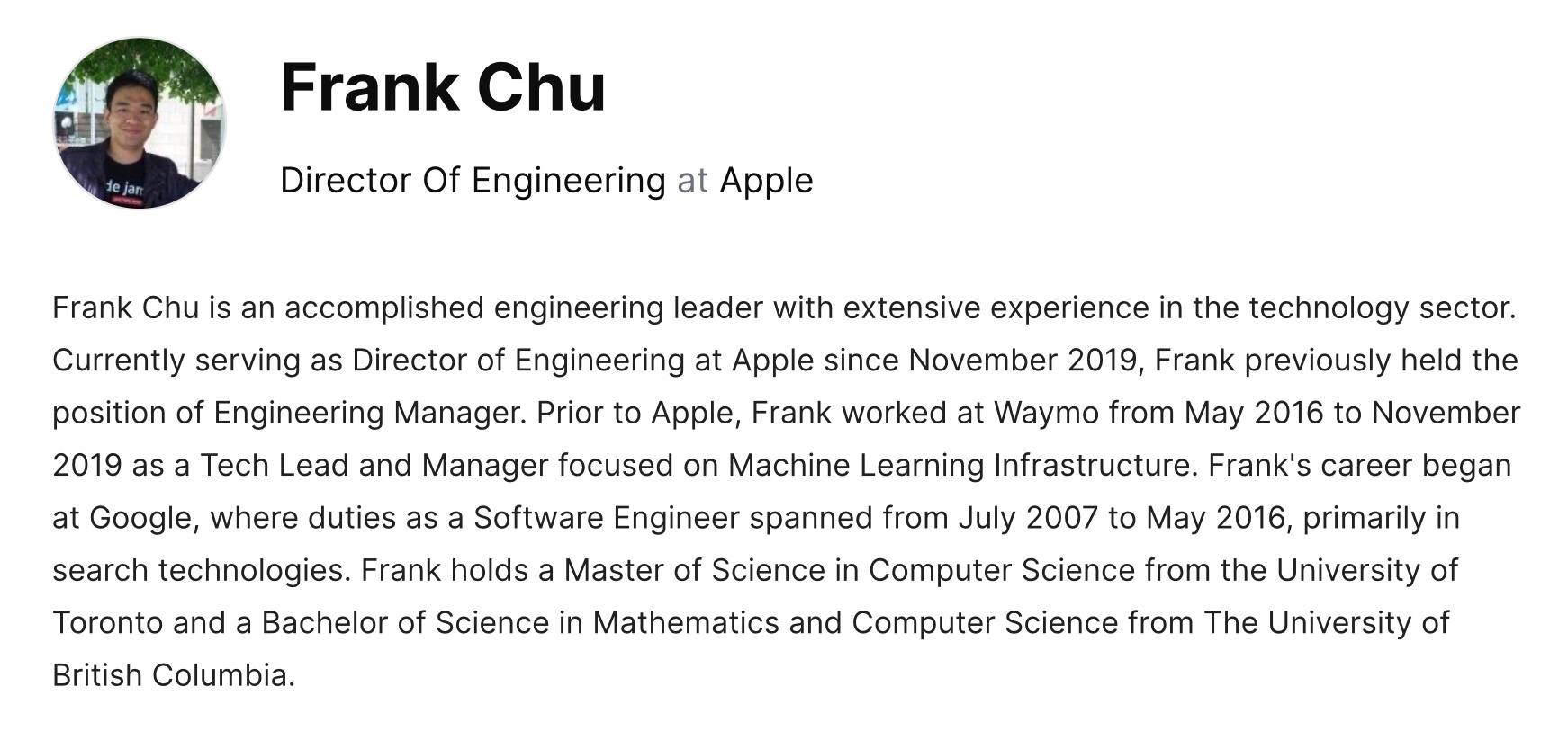 А кто то останется Из Apple переманили уже шестого сотрудника отдела ИИ и всё туда же По данным Марка Гурмана Meta нанимает Фрэнка Чу руководителя отдела ИИ в Apple он помогал управлять работой над ML на Apple Private Cloud Compute и контролировал процесс обучения ПО Также он участвовал в разработке поисковых функций для Siri и Image Playground Фрэнк стал как минимум шестым сотрудником Apple который перешёл в Meta Тем временем Цукерберг уже замедляет набор сотрудников Согласно служебной записке попавшей в руки инсайдера Bloomberg компания временно приостанавливает набор сотрудников во все команды по работе с ИИ за исключением критически важных для бизнеса должностей слухи Meta и их продукты признаны на территории России экстремистскими деятельность компании в стране запрещена