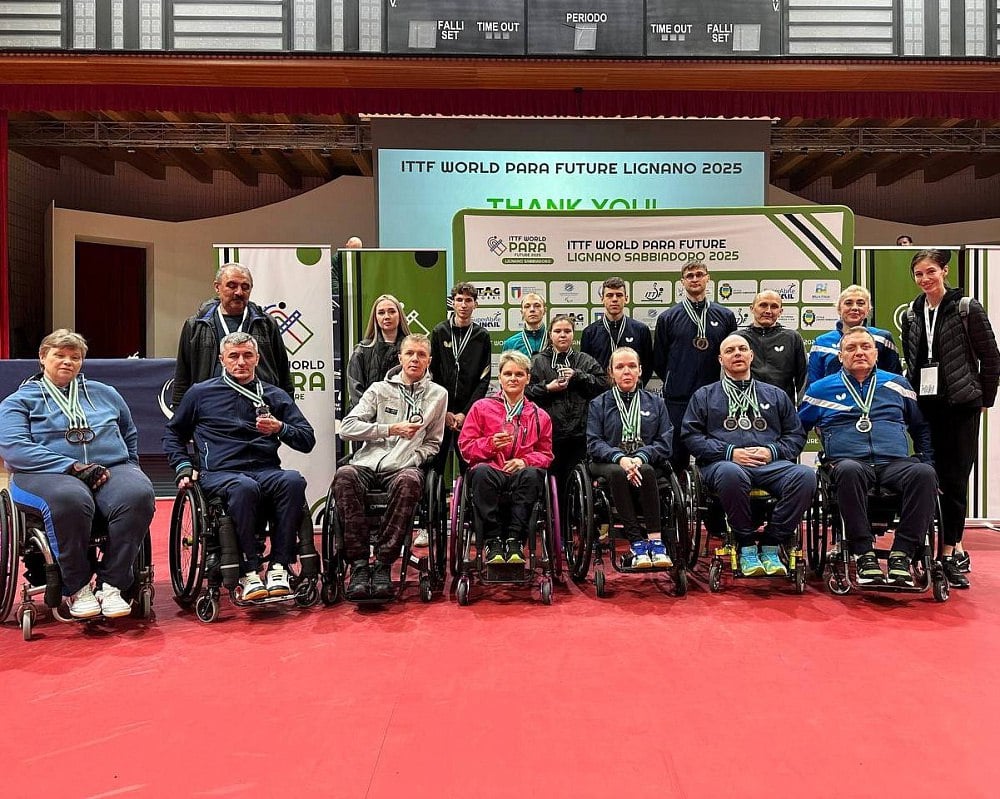 Отличное завершение международных соревнований «ITTF World Para Future Lignano 2025» по настольному теннису!    Наши спортсмены завоевали 11 медалей в парном и смешанном парном разрядах   Победители и призеры соревнований:  Женский парный разряд:  Александра Васильева -Ирина Воронина  класс WD10   Маляк Алиева - Елена Литвиненко  класс WD14-20   Раиса Чебаника - Margen Caullaud  класс WD14-20   Мужской парный разряд:  Артём Яковлев - Юрий Ноздрунов  класс MD18    Иван Карпов - Richard Csejtey  класс MD18   Дмитрий Лавров - Владимир Топорков  класс MD4    Смешанный парный разряд:  Раиса Чебаника - Максим Назаркин  класс XD14    Артем Яковлев - Ева Куц  класс XD17-20    Дмитрий Чубаров - Надежда Пушпашева  класс XD4    Владимир Топорков - Александра Васильева  класс XD7    Иван Карпов - Маляк Алиева  класс XD17-20    Поздравляем с отличными результатами и желаем дальнейших побед!