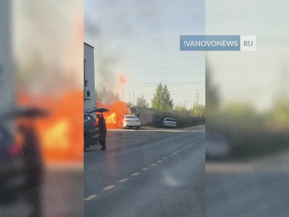 В Иванове легковой автомобиль врезался в газораспределительный узел, вызвав утечку газа