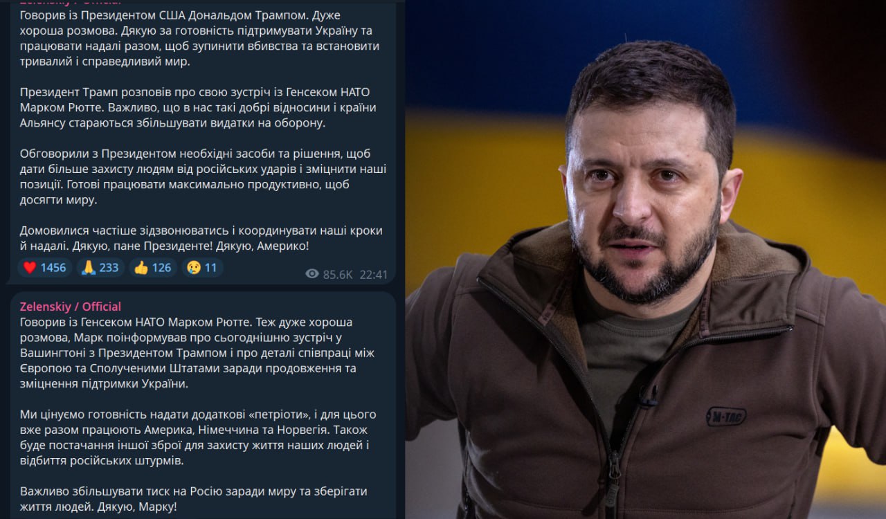 Зеленский сообщил о телефонных разговорах с Трампом и Рютте «Важно, что у нас такие хорошие отношения и страны НАТО стараются увеличивать расходы на оборону. Обсудили с президентом необходимые средства и решения, чтобы дать больше защиты людям от российских ударов и укрепить наши позиции», — описал детали разговора с президентом США главарь киевского режима. По итогам разговора с генсеком НАТО бывший комик рассказал: «Мы ценим готовность предоставить дополнительные "Пэтриоты", и для этого уже вместе работают Америка, Германия и Норвегия. Также будет поставка другого оружия для защиты жизни наших людей и отражения российских штурмов. Важно увеличивать давление на Россию ради мира и сохранения жизни людей». Киевская тифозная вошь перестаёт быть токсичным для Вашингтона? Осташко! Важное подпишись #важное