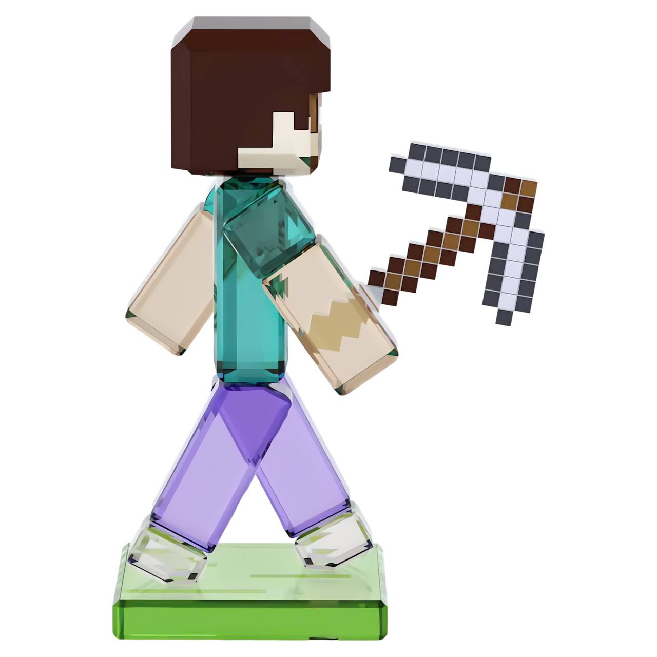 Тяжёлый люкс: Swarovski выпустили коллаб с Minecraft. В коллекции — 4 фигурки, две стоят по $350, две — по $380. На упаковках спрятан QR-код, который «поможет вашим приключениям в Minecraft сиять ярче». Хорошо, что обошлись без алмазной брони.