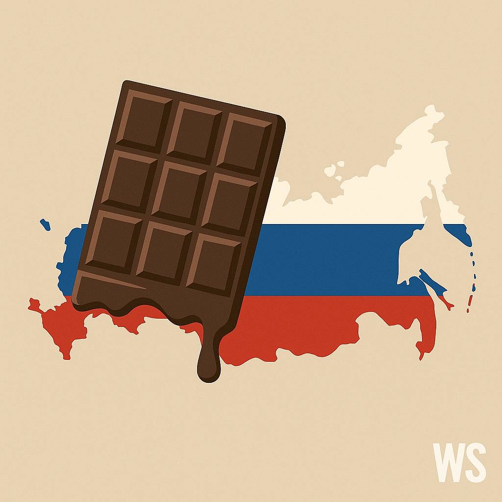 Россия вышла в лидеры по производству шоколада в Европе Впервые Россия обогнала Швейцарию и Германию по объёмам выпуска шоколада В 2024 году отечественные фабрики произвели 2 18 млн тонн сладостей а за первые восемь месяцев 2025 года выпустили уже почти 900 тыс тонн География поставок Экспорт расширился до 92 стран Среди покупателей Китай страны БРИКС и Таможенного союза Афганистан КНДР и даже США Эксперты отмечают рост связан не только с внутренним спросом но и с агрессивным продвижением российских брендов за рубеж Однако зависимость от импортного сырья и оборудования остаётся ключевым риском отрасли Инсайды с wall street
