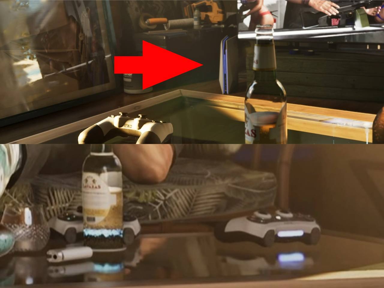 В свежем трейлере GTA 6 были замечены геймпады, которые очевидно навеяны дизайном DualShock 4 и DualSense. Это может быть скрытым указанием на предпочтительные платформы для игры.