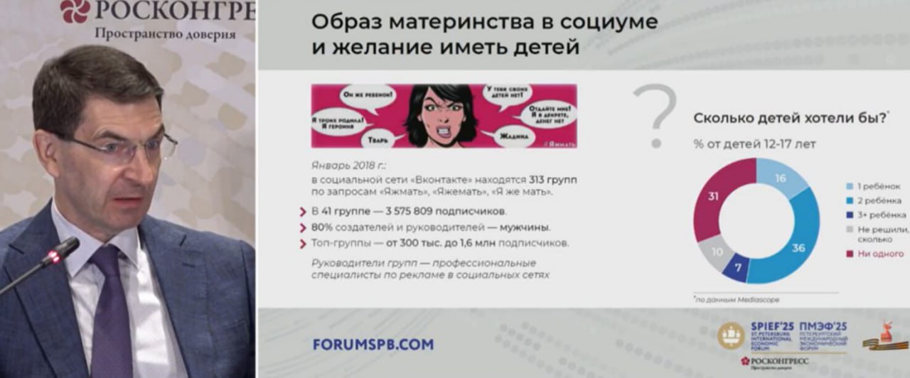 Мемы «Яжмать» - это часть диверсии, продвигающей идеологию чайлдфри, заявил полпред президента РФ в Центральном федеральном округе Игорь Щеголев. Выступая на Петербургском международном экономическом форуме, он заявил, что основная цель движения чайлдфри – сформировать в обществе непривлекательный и отталкивающий образ матери. Например, это делали при помощи мема «Яжмать», который высмеивает заботливых матерей, цитирует полпреда «Газета. Ру». В ноябре 2024 года Госдума приняла закон, запрещающий пропаганду чалдфри. : Росконгресс