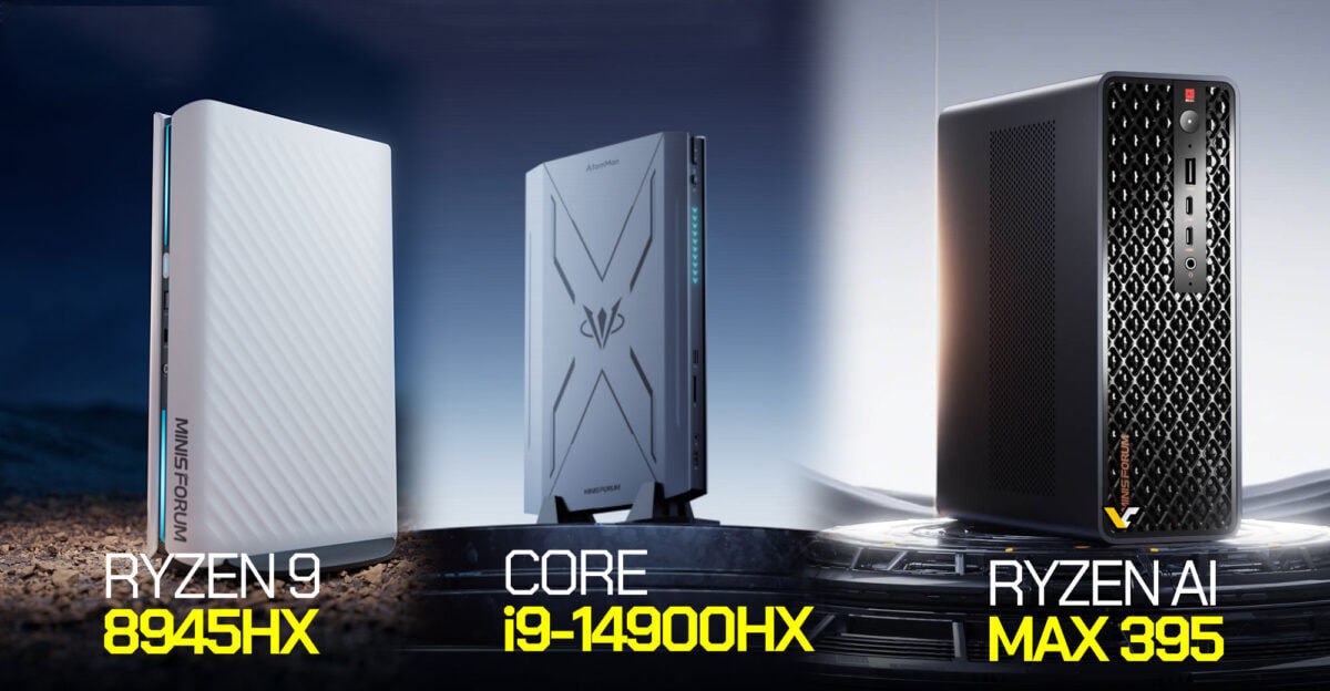 Minisforum представила игровые башенки RTX 50 и до 128 ГБ ОЗУ в мини ПК Компания показала сразу три модели с дискретной графикой G1 Pro G7 Pro и MS S1 Max Формат SFF дизайн в стиле PS5 и топовые CPU делают их полноценными игровыми системами Характеристики G1 Pro Ryzen 9 8945HX видеокарта RTX 50 G7 Pro Core i9 14900HX RTX 5070 Laptop MS S1 Max Ryzen AI Max 395 до 128 ГБ ОЗУ встроенная графика Форм фактор узкие башни стиль PS5 Класс SFF но с полноценной дискретной графикой Заказать сборку подбор ПК в InterPC Участвуй в розыгрыше 3 х ИГРОВЫХ ПК Наши каналы Minisforum MiniPC RTX50