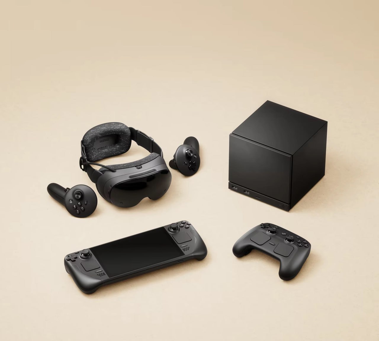Valve официально анонсировала ТРИ новых устройства VR шлем Steam Frame Работает на SteamOS можно играть автономно без подключения к ПК поддерживает обычные и VR игры разрешение 2160 х 2160 на глаз Обновлённый Steam Controller Геймпад в стиле Xbox с двумя сенсорными трекпадами для точного прицеливания и встроенными гироскопом Воскресшая Steam Machine буквально консоль и мини ПК в одном на 4K 60 fps Дискретная видеокарта AMD хранилище 512 ГБ или 2 ТБ порты Ethernet DisplayPort 1 4 HDMI 2 0 USB C 1 USB A 4 В шесть раз мощнее Steam Deck и подходит для игры как на мониторе так и на телевизоре Старт продаж в начале 2026 года Гейб балует techmedia