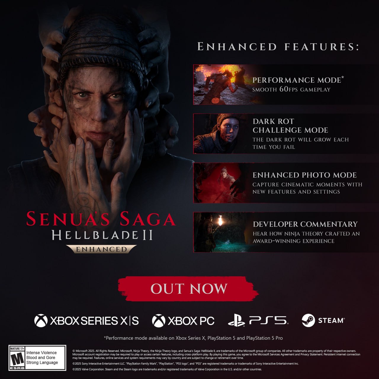 Hellblade: Senua s Sacrifice и Senua s Saga: Hellblade II вышли на PS5, а также на загадочной платформе Xbox PC.