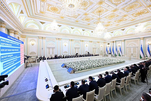 Мирзиёев поставил новые KPI для послов экспорт туризм и легальная трудовая миграция Под председательством Президента Шавката Мирзиёева началось видеоселекторное совещание по вопросам деятельности Министерства иностранных дел и дипломатических представительств за рубежом   English O zbek tilida Ўзбек тилида На русском iOS Android