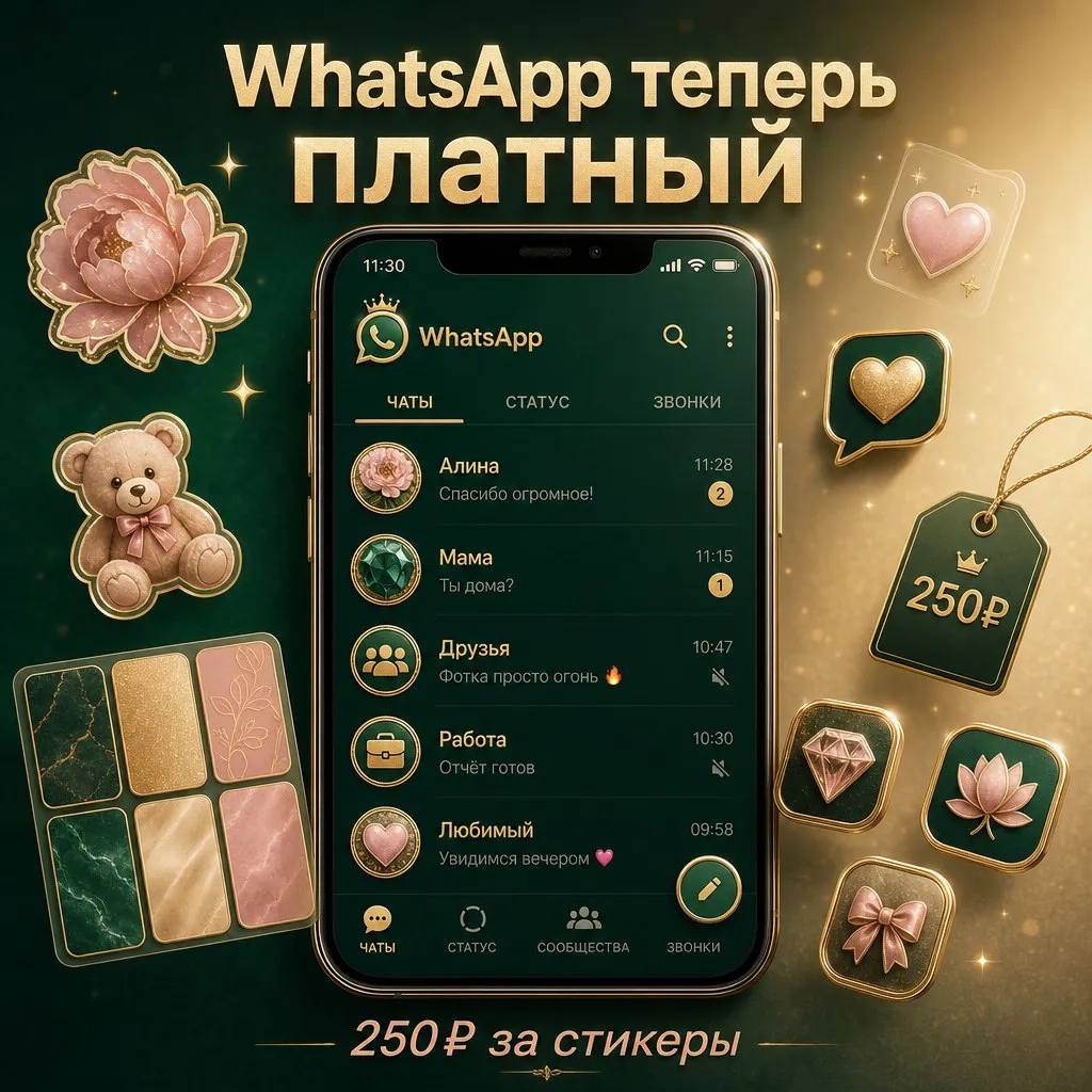 WhatsApp Plus вышел на Айфон WhatsApp начала раскатывать платный тариф WhatsApp Plus на iOS За примерно 250 рублей в месяц можно кастомизировать иконку приложения менять цветовую тему интерфейса получить новые рингтоны и премиум стикеры с анимацией на весь экран Ну и лимит закреплённых чатов поднимается с 3 до 20 При этом базовые функции никуда не делись и остаются бесплатными Звонки сообщения сквозное шифрование работают как раньше Пока доступно ограниченному числу пользователей но в России подписки не будет совсем AppleInsider в MAX Подписаться
