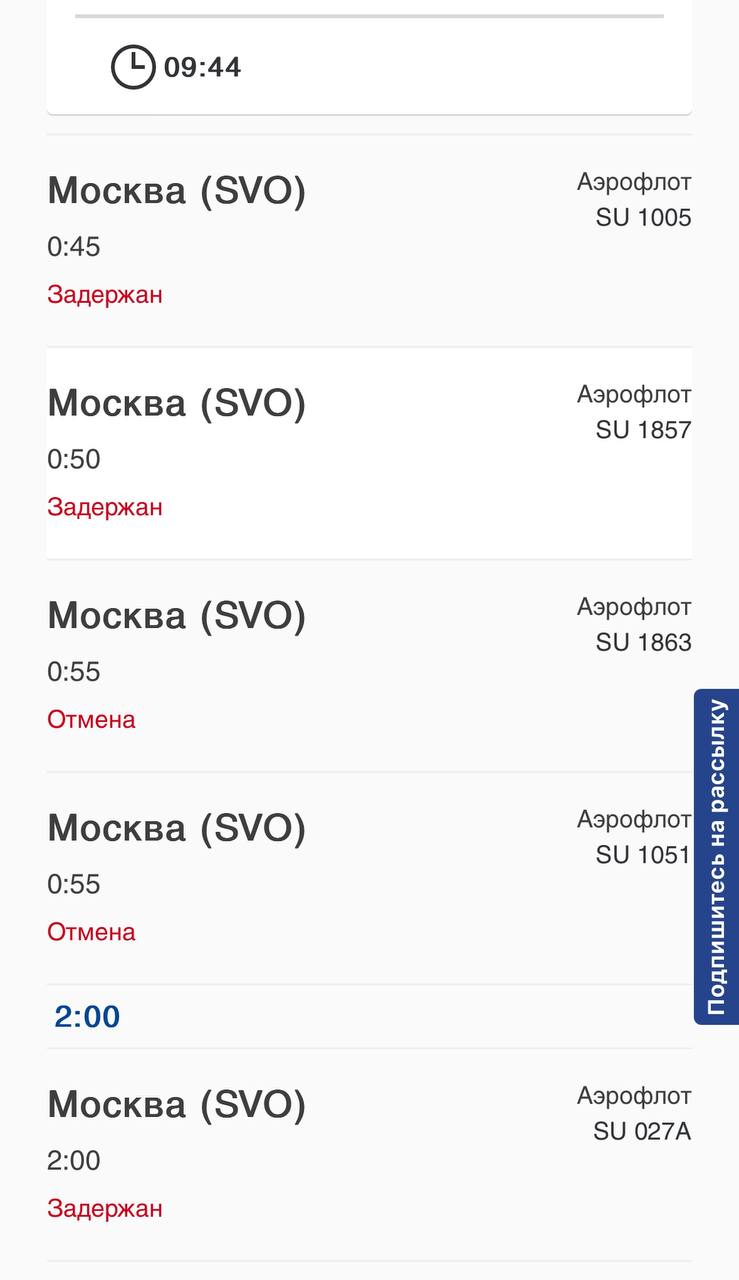 В Пулково разгребают плотный ряд задержек и отмен — в основном московских рейсов. В столичных аэропортах несколько раз за ночь вводили ограничения на прием и выпуск самолетов. К 5 утра в Петербург перенаправили 29 рейсов. В данный момент ограничения введены во Внуково.