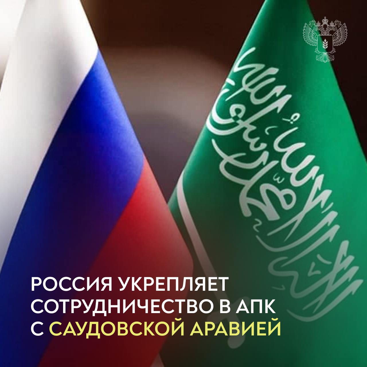 На полях Gulfood прошла встреча Оксаны Лут и Ахмада Бен Абдулазиз Аль-Фареса  Глава Минсельхоза и руководитель Государственной организации по продовольственной безопасности Саудовской Аравии обсудили вопросы расширения сотрудничества.    Саудовская Аравия – один из ключевых партнеров России в сфере АПК на Ближнем Востоке. Товарооборот между странами в последние годы стабильно растет.    Российские производители поставляют на саудовский рынок большие объемы пшеницы, в прошлом году вырос экспорт ячменя. Наша страна готова и дальше наращивать поставки.  #международные_отношения