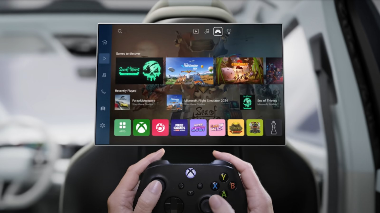 Xbox который делает врум Microsoft встроит облачный гейминг в автомобили Microsoft и LG расширяют сотрудничество В некоторых автомобилях пассажиры смогут запускать игры из Game Pass прямо на встроенном экране