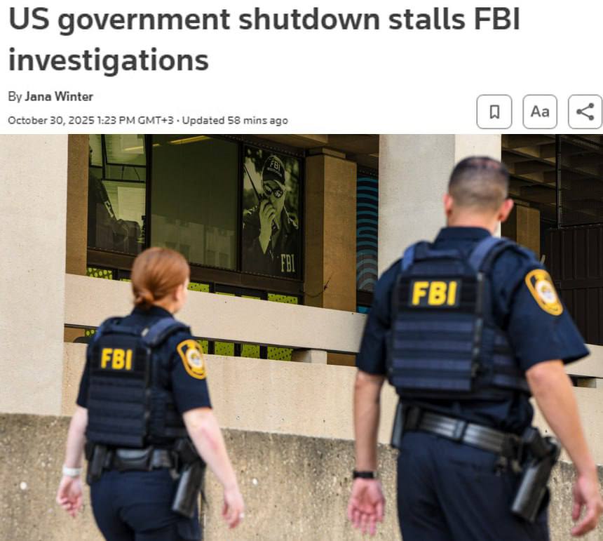 В результате приостановки работы правительства ФБР столкнулось с финансовыми проблемами связанными с выплатами информаторам и проведением секретных операций по закупке наркотиков и оружия как сообщает Reuters Исследовательская деятельность бюро замедлилась или была приостановлена что по мнению ведомства ставит под угрозу национальную безопасность США