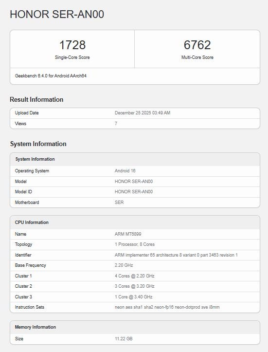 MediaTek Dimensity 8500 показал результат в Geekbench   Новый субфлагманский чипсет MediaTek Dimensity 8500 был замечен в тесте Geekbench на устройстве Honor Power 2 Процессор сохраняет архитектуру предшественника но получил более высокие тактовые частоты и графику Mali G720 MC8 Результаты показывают прирост производительности на 7 9 по сравнению с Dimensity 8400 скромно но стабильно должен быть огромный потенциал для кастомной прошивки Следи за новостями VA PC Наш менеджер для связи