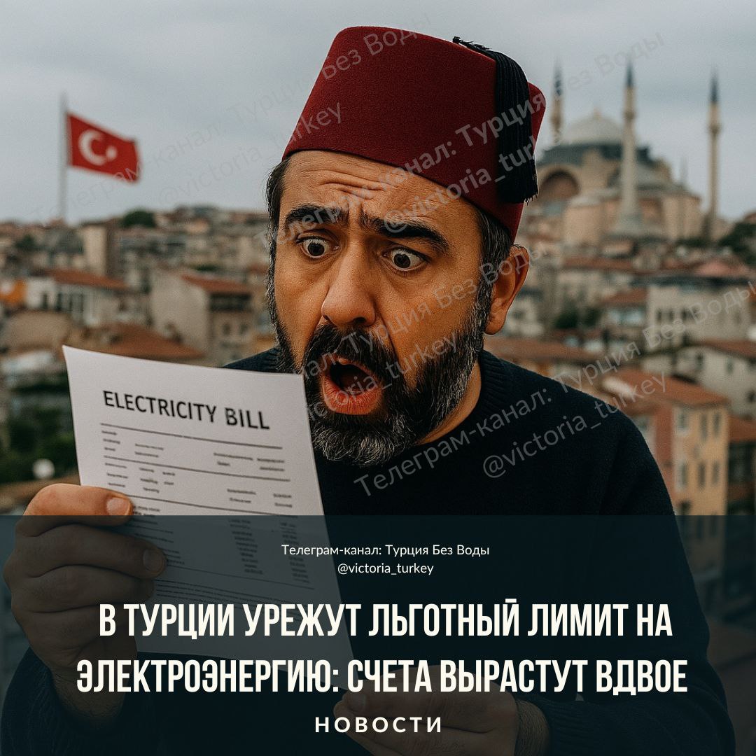 С 2026 года в Турции урежут льготный лимит на электроэнергию счета вырастут вдвое новоститурции С 1 января 2026 года Турция сократит лимит льготного потребления электроэнергии с 5000 до 3000 кВт ч в год 250 кВт ч в месяц Теперь субсидии будут действовать только в этих пределах а за превышение придётся платить по полной стоимости По данным Минэнерго 85 турецких семей всё же сохранят право на поддержку А вот оставшиеся 15 те кто потребляет больше нормы могут увидеть в счетах рост от 60 до 100 Любопытно что турецкие СМИ на фоне этого сообщают В Турции самая дешёвая электроэнергия в Европе Ирония в том что для многих турецких семей в 2026 году она может стать самой дорогой за последние годы