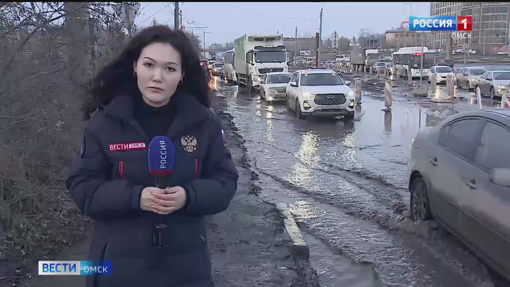 В Омске вновь перекрыт мост у Телецентра для ремонта