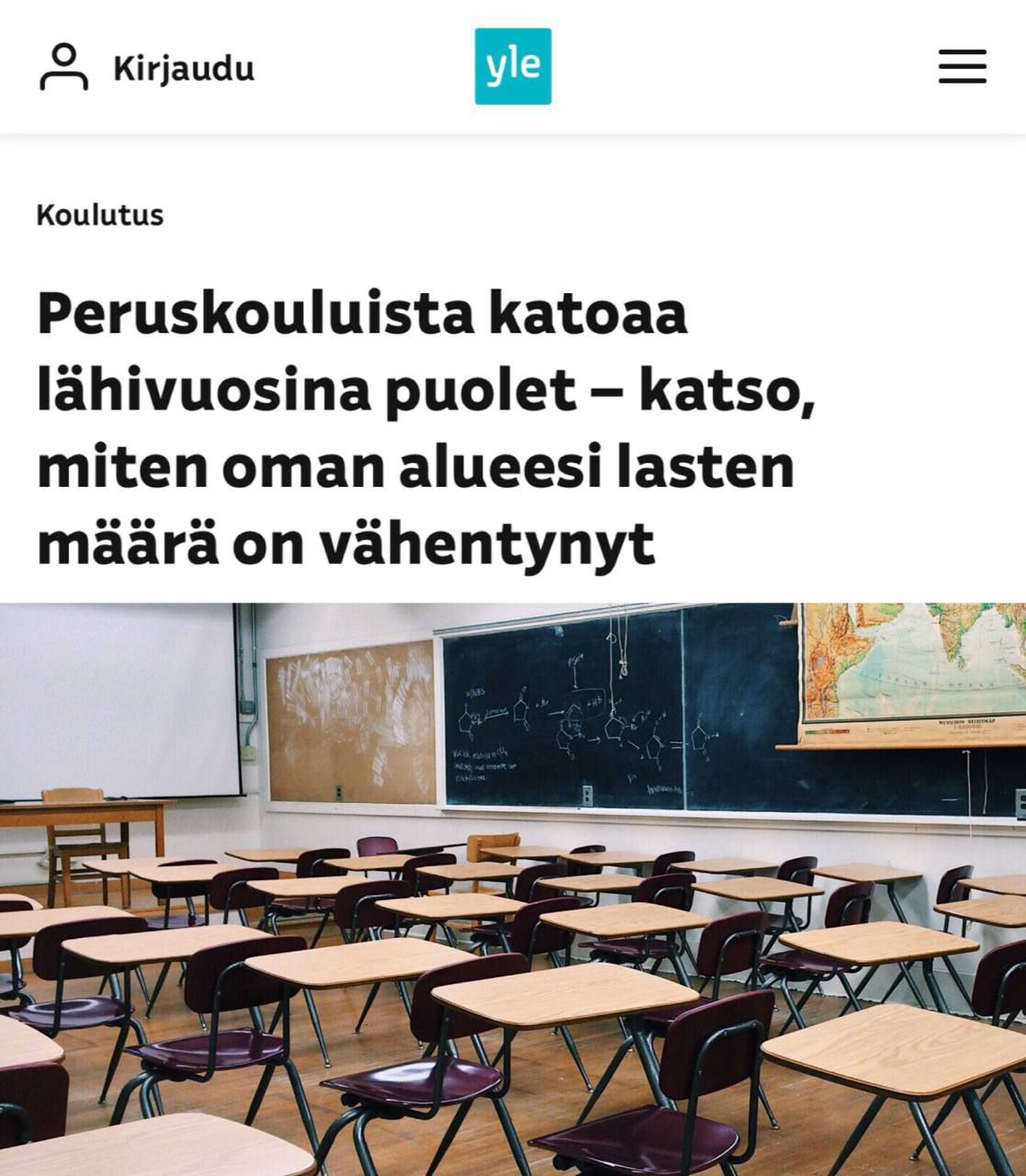 Половина общеобразовательных школ исчезнет в ближайшие годы В Финляндии демография так резко пошла вниз что половина школ закроются в течение 15 лет К 2040 году в стране число школьников может сократиться на 100 тысяч человек Это может привести к закрытию почти половины школ Уже сейчас в Финляндии много населенных пунктов где есть только одна школа В ближайшие годы многие из них исчезнут а протяженность школьных маршрутов увеличится Число школьников не сокращается только в регионе Уусимаа столичном регионе с центром в Хельсинки Однако даже там прирост учащихся обеспечивается за счет мигрантов а не коренного населения В финских школах увеличивается количество детей в чьих семьях вообще не говорят по фински NewsEconomics