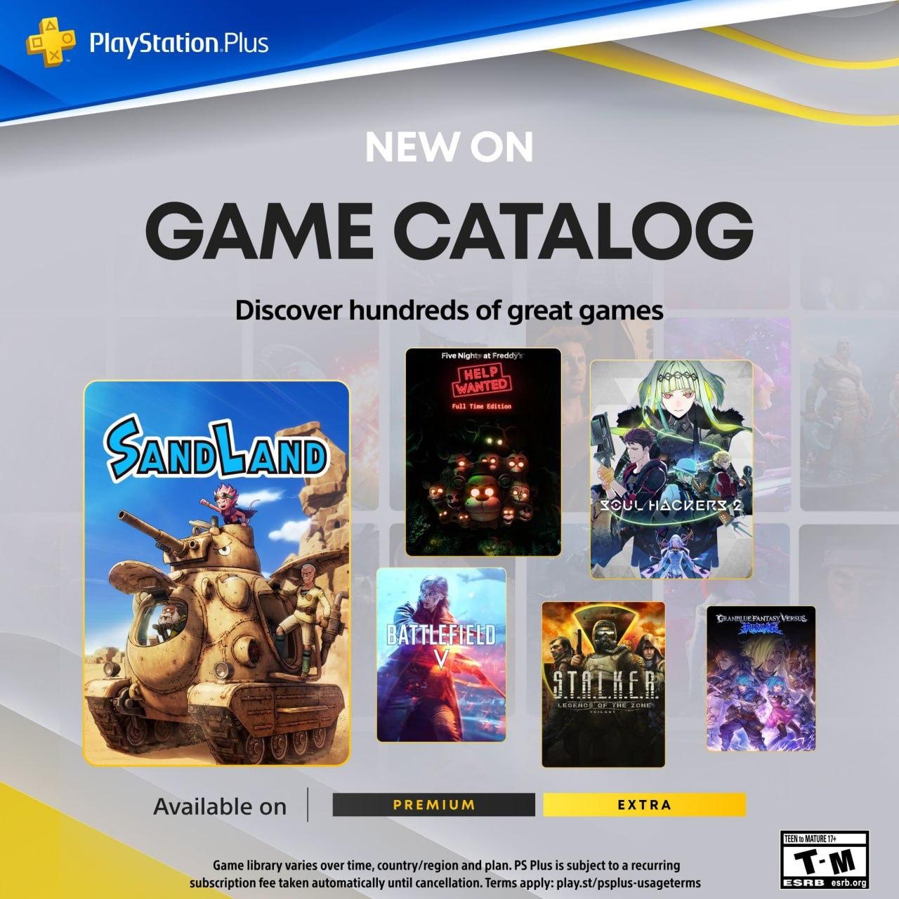  С 20 мая в каталог PS Plus Extra и Deluxe добавят новую подборку игр — сразу несколько сильных пополнений, включая культовую трилогию S.T.A.L.K.E.R. и Battlefield V. Все тайтлы будут доступны по подписке, пока она активна и пока игры находятся в библиотеке сервиса. PS Plus Extra и Deluxe: • Sand Land PS4/PS5 • Soul Hackers 2 PS5, без русского языка • Five Nights at Freddy’s: Help Wanted – Full Time Edition PS4/PS5, с русскими субтитрами • Battlefield V PS4, с русскими субтитрами • S.T.A.L.K.E.R.: Legends of the Zone Trilogy PS4, с русскими субтитрами • Granblue Fantasy Versus: Rising PS4/PS5, без русского языка • Humankind PS4/PS5, с русскими субтитрами • Story of Seasons: A Wonderful Life PS5, без русского языка • Gloomhaven Mercenaries Edition PS4/PS5, без русского языка А для подписчиков PS Plus Deluxe будет доступна: • Battle Engine Aquila PS4/PS5 Оформить подписку быстро и удобно можно через нашу поддержку , а посмотреть цены на PS Plus и EA Play по ссылкам: Турция Украина Индия _________________ Удобный путеводитель по скидкам