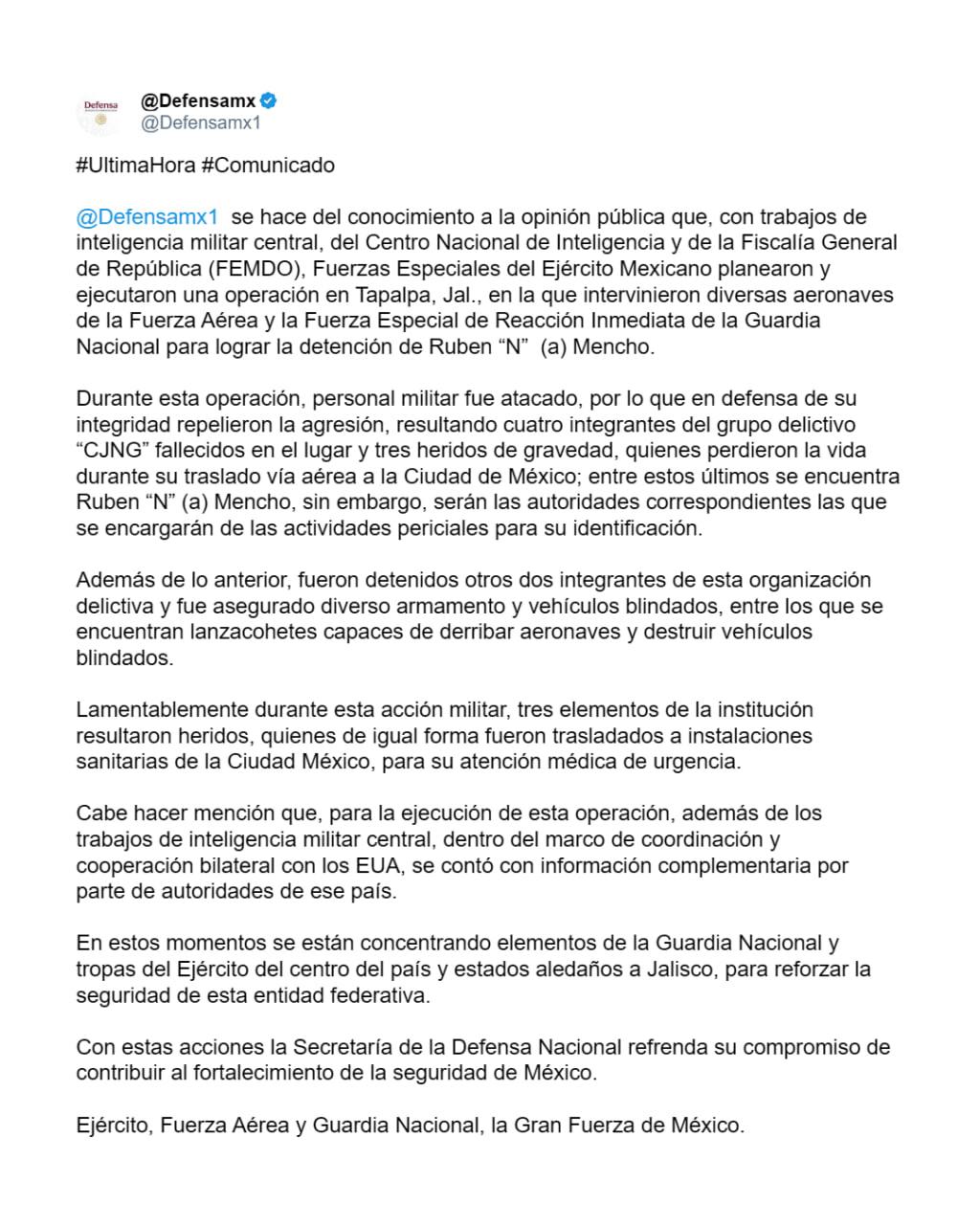 Власти Мексики подтвердили смерть эль Менчо Лидера картеля Халиско UPD Эль Менчо считался наиболее могущественным наркобароном страны