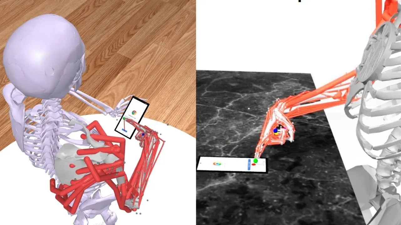 Новая модель Log2Motion AI раскрывает скрытое напряжение мышц за ежедневным использованием смартфона Исследователи из Университета Аалто и Лейпцигского университета разработали систему которая преобразует журналы прикосновений в моделирование движения всего тела Инструмент под названием Log2Motion оценивает мышечную активность точность движений и потребление энергии во время взаимодействия со смартфоном Работа выходит за рамки основных данных экрана чтобы показать насколько требовательными на самом деле являются повседневные жесты Традиционная аналитика смартфонов фокусируется на том где пользователи нажимают или смахиваются Они не показывают как эти действия ощущаются физически Этот пробел ограничивает то как дизайнеры оценивают комфорт и удобство использования