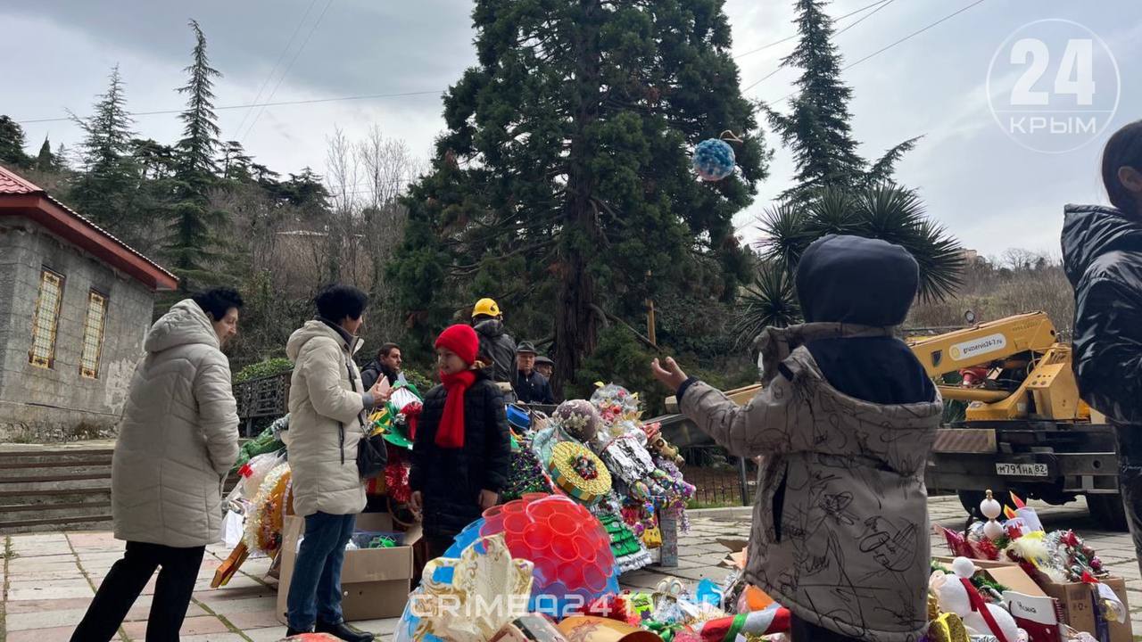 В Никитском ботсаду Крыма украшают секвойядендрон к Новому году  В этот раз редкое 14-метровое дерево украсят 500 самодельных детских игрушек. Традицию украшения секвойядендрона поддерживают уже 7 лет.   Крым 24