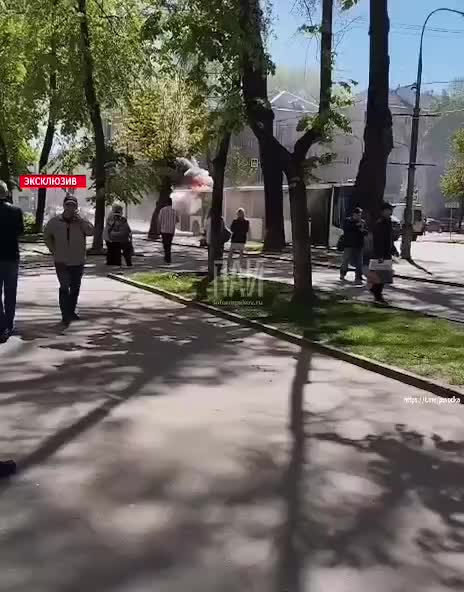 Возгорание автобуса в Пскове: пострадавших нет