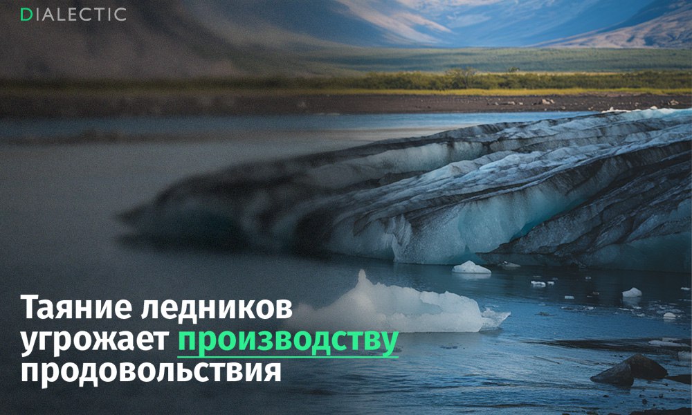 ООН: таяние ледников угрожает производству продовольствия    ЮНЕСКО опубликовала доклад о беспрецедентной скорости таяния ледников, угрожающей продовольственной безопасности и водоснабжению почти двух миллиардов человек по всему миру. Две трети сельскохозяйственных угодий могут пострадать от сокращения водных ресурсов, источником которых в экосистеме являются горные ледники и снежные покровы.   Наиболее пострадавшими регионами названы Норвегия, Швеция, Шпицберген и тропические Анды. Восточная Африка потеряла до 80% своих ледников, а в Андах за последнюю четверть века растаяла от трети до половины ледяного покрова. Европейские Альпы и Пиренеи также столкнулись со значительным сокращением ледниковой массы — около 40%.  Таяние ледников запускает цепную реакцию негативных последствий. Обнажающаяся темная почва поглощает больше солнечного тепла, ускоряя процесс таяния и влияя на всю климатическую систему. Особую уязвимость испытывают развивающиеся страны, где до половины населения горных регионов уже сталкивается с нехваткой продовольствия.   IALECTIC