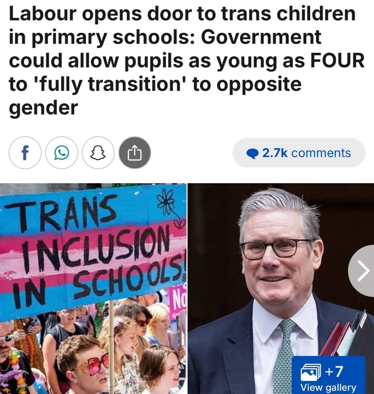Новые рекомендации школам от партии Стармера в них детям разрешают полный социальный переход к противоположному гендеру уже с четырёх лет Лейбористы собираются отменить правило запрещающее начальным школам менять местоимения учеников пишет Daily Mail Сейчас рекомендации Минобразования по работе с детьми которые сомневаются в своём гендере вынесены на обсуждение Затем их закрепят в законе говорится в статье Согласие родителей при этом не требуется Всё ещё мечтаете переехать в Британию Сам же Стармер напомним пытается избежать отставки из за уличения членов его команды в педофелии и связях с Эпштейном Движение ЛГБТ запрещено в РФ