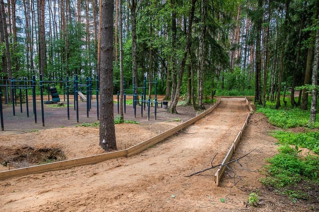 В Новой Трёхгорке проверили ход благоустройства нового парка  Представители администрации встретились с жителями микрорайона, чтобы обсудить актуальные вопросы, касаемые создания новой парковой зоны. Этот густонаселённый район долгое время не имел комфортного пространства для отдыха.  На сегодняшний день выполнено около 60% запланированных работ. Уже заложены фундаменты будущих павильонов и площадок, прокладываются пешеходные дорожки и инженерные коммуникации.  Согласно проекту, общая протяжённость прогулочных маршрутов в лесной части парка превысит 7 километров. На территории появятся:  • детские и спортивные площадки; • многофункциональный павильон для мероприятий; • кафе с зоной отдыха под навесом; • 24 оборудованные площадки для барбекю  с навесами, рукомойниками и видеонаблюдением ; • велодорожка, соединяющая улицу Кутузовскую с деловым центром «Орбион» и станцией МЦД "Сколково".  Кроме того, в парке оборудуют спортивную зону с площадками для баскетбола и настольного тенниса, а также две специализированные площадки для выгула собак. В зимний период здесь будут прокладывать лыжню длиной 1,5 километра.  Завершение всех работ запланировано на конец сентября 2025 года.