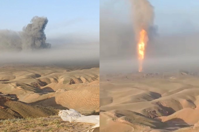 В Байсуне произошёл прорыв газа на скважине №202 месторождения М-25, там же выброс случился и в конца марта. Чтобы предотвратить распространение газа с высоким содержанием сероводорода, проведён контролируемый отжиг. Территория оцеплена, угрозы для населения нет, заявили в Минэнерго.
