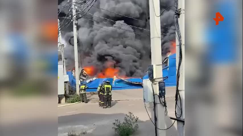 Пожар в индустриальном парке Бабяково охватил 2 тыс. кв.м.