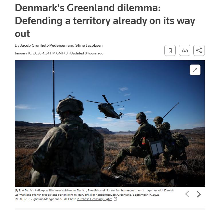 Дания ежегодно выделяет 610 миллионов долларов Гренландии в качестве гранта Reuters При этом экономика Гренландии стагнирует её рост составляет 0 2 ВВП Также в ответ на критику США о том что Дания сделала недостаточно для обороны Гренландии страна выделила автономии 6 54 миллиарда долларов сообщает агентство При этом Reuters отмечает и политические настроения в Дании Попытка удержать Гренландию может подорвать отношения с США в то время как Россия становится всё более растущей угрозой Подпишись RogandarNEWs мы в MAX