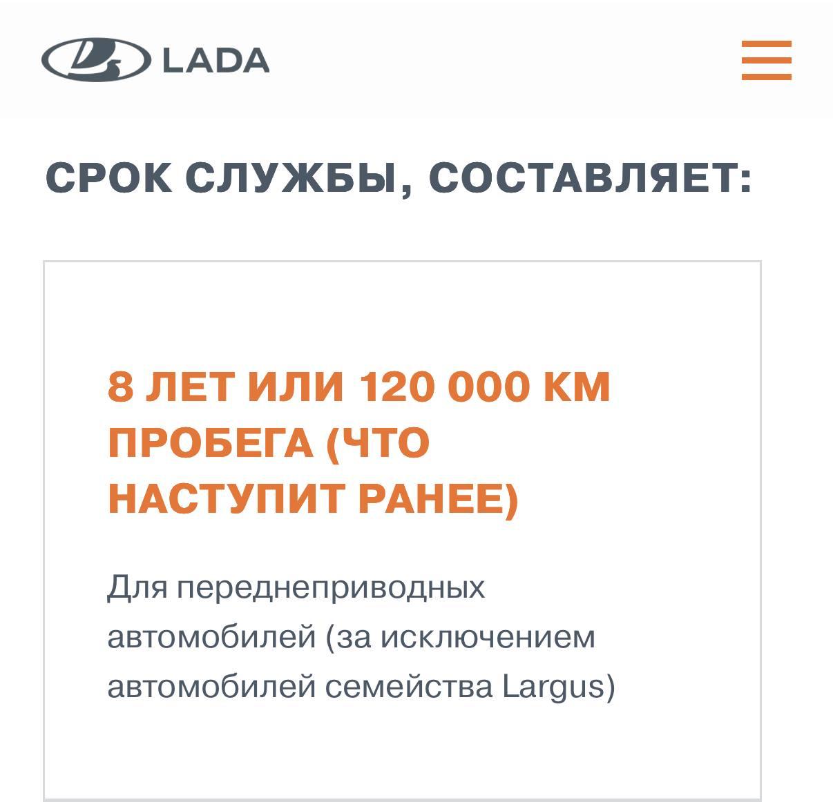 Срок кредита на автомобили Lada превысил срок их службы Кредиты на продукцию АвтоВАЗ теперь дают на 10 лет от 7 9 до 19 9 годовых Но есть нюанс срок эксплуатации Lada составляет 8 лет что отмечается на сайте производителя
