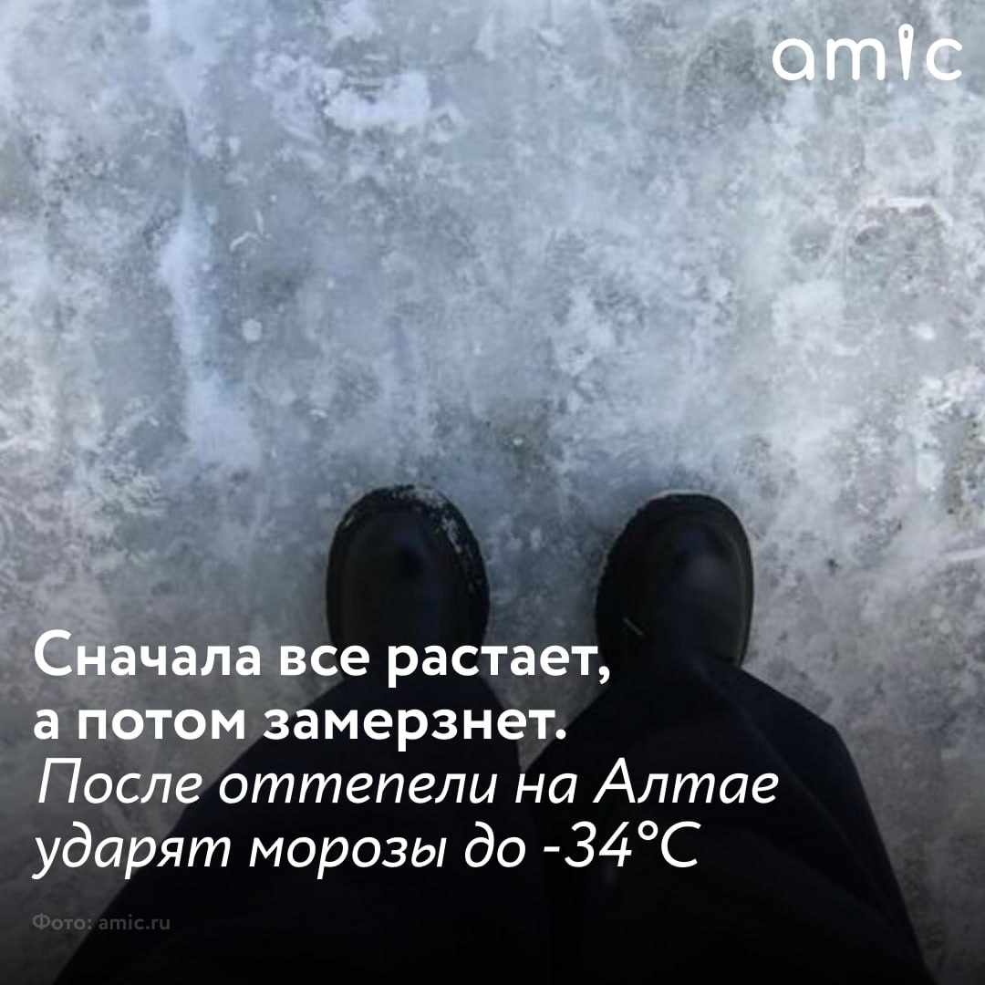 Алтайский край с 21 по 23 января окажется во власти западного циклона, который принесет в регион неблагоприятны погодные условия. Синоптики прогнозируют снег и мокрый снег, а по южным районам он будет идти с дождем. Ветер усилится, местами поднимутся метели.   На дорогах ожидается сильная гололедица, а на проводах и ветках деревьев отложение мокрого снега, из-за этого возможны обрывы линий электропередач. Об этом amic.ru сообщила ведущий синоптик регионального Гидрометцентра Наталия Кобякова.  "В ночь на 21 и 22 января по краю столбики термометров преимущественно покажут от 0 до -6 градусов. Днем в эти даты они поднимутся до 0...+5, но уже к вечеру 22 января в регионе начнется резкое похолодание: температура упадет до -5...-12°С, а ветер усилится до 20-24 м/с, возможны и порывы до 25-28. В ночь на четверг ожидается настоящий обвал холода: будет от -14 до -19°С, местами до -25. Примерно такая же температура сохранится днем. При положительных температурах снег будет таять, на дорогах и тротуарах образуется слякоть, а потом это всё замёрзнет", - уточнила Наталия.  Предварительно, на день 22 января и в ночь на 23 из-за неблагоприятных погодных условий в Алтайском крае объявят штормовое предупреждение. Синоптик отметила, что 23-го январе давление будет расти очень резко, поэтому метеозависимые люди могут почувствовать ухудшение самочувствия.  С 24 по 26 января морозы в Алтайском крае продолжат усиливаться. Ночью обещаю -22...-28 градусов, местами до -34. Днем от -14 до -20 градусов, местами до -25.           Поддержать нас голосом