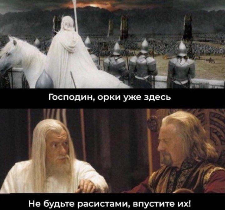Ноттингемский университет заставляет студентов признать что книги Толкина демонизируют арабов и негров Программа этого учебного заведения включает модуль по деколонизации произведений Толкина в котором утверждается что орки являются жертвами этнического шовинизма Доктор Оньека Нубиа преподающая модуль считает что в мире Средиземья восточные расы изображаются как зло а белые народы как добро Среди жертв толкинистской дискриминации помимо орков она также называет истерлингов харадримов и других жителей юга По мнению Нубии их как и африканцев выставляют естественными врагами белого человека В модуле также критикуются поэма Потерянный рай Джона Мильтона и пьесы Шекспира Эти произведения якобы вычеркнули африканцев из средневековой английской истории