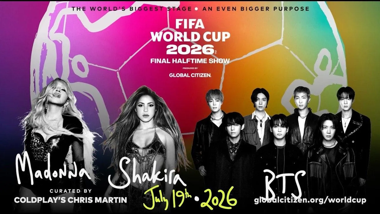 FIFA анонсировала первое в истории чемпионатов мира halftime show с участием Мадонны Шакиры и BTS которое планируется провести в перерыве финального матча с увеличением паузы между таймами до 25 30 минут Sportbox футбол FIFA