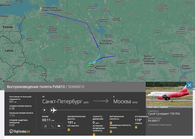 Sukhoi Superjet не смог вылететь из Петербурга в Москву по плану Рейс России Санкт Петербург Москва Пошли на взлёт в Пулково затормозили и встали на полосе Командир корабля женщина После остановки на полосе она объявила Конец тревоги Но по моему стало только тревожнее Мы возвращаемся к терминалу поделился читатель Борт вылетел в столицу только в 11 29 Еще один направляясь в столицу приземлился в Нижнем Новгороде В Москве до 9 часов утра действовал жёлтый уровень погодной опасности Его объявляли из за тумана t me spb danger