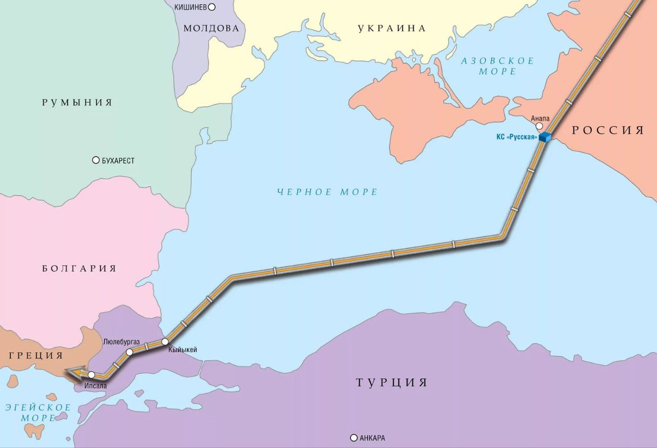 Тем временем, поставки «Газпрома» по газопроводу «Турецкий поток» превысили 50 млн куб. м. в сутки.      Это исторический максимум.