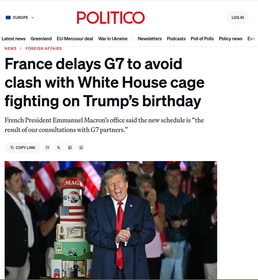 G7 подождет Мировые лидеры меняют планы ради турнира UFC в Белом доме Эммануэль Макрон официально перенес даты саммита Большой семерки на 15 17 июня Причина необычная встреча лидеров совпала с 80 летием Дональда Трампа В этот день 14 июня на Южной лужайке Белого дома пройдет масштабный турнир UFC Глава промоушена Дана Уайт уже подтвердил готовность площадки которая примет 5 000 гостей Событие приурочено не только к юбилею президента но и к национальному Дню флага США В Белом доме заявили что партнеры по G7 любезно сдвинули график признав присутствие Трампа на саммите необходимым Париж же дипломатично назвал перенос результатом консультаций Как вам такой приоритет спорт и юбилей важнее мировой политики