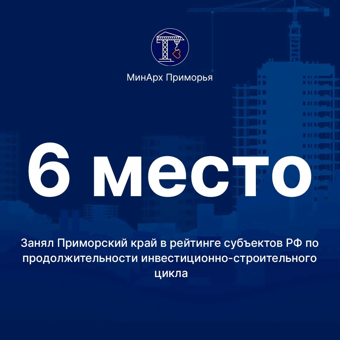 Приморский край занял 6 е место в рейтинге субъектов РФ по продолжительности инвестиционно строительного цикла По итогам I квартала 2026 года регион занимает 6 е место в рейтинге субъектов тогда как по итогам IV квартала 2024 года Приморский край занимал 13 е место в светофорном рейтинге субъектов РФ по продолжительности инвестиционно строительного цикла Улучшение позиции региона связано с комплексом мер которые приняло Правительство Приморского края Так в настоящий момент обеспечена 100 ная выдача разрешений на строительство РнС и ввод объектов РнВ в электронном виде Доля отказов в выдаче РнС сокращена до 20 Кроме этого в регионе для застройщиков разработан чек лист для самопроверки документов перед подачей заявки это позволило снизить число отказов Также внедрены рекомендации Центра разработок Государство для людей Аналитического центра при Правительстве РФ Также в регионе полностью в электронный вид переведено предоставление земельных участков для юридических лиц и полностью цифровизовано предоставление услуг связанных с предоставлением ЗУ Помимо перечисленных мер сотрудниками Градблока и муниципалитетов была проведена колоссальная работа связанная с анализом существующих нормативных актов были устранены избыточные требования к застройщикам В соответствие приведено более 40 документов Данную работу мы проводим на регулярной основе прокомментировала заместитель председателя Правительства Приморского края Ольга Иванникова Еще один фактор выделяющий Приморский край это прозрачность бизнес процессов С 2025 года в Приморье на постоянной основе организовано взаимодействие с застройщиками в двух форматах Час девелопера и Стройчас под личным руководством Губернатора На этих встречах оперативно решаются проблемные вопросы отрасли Подписаться на МинАрх в МАХ