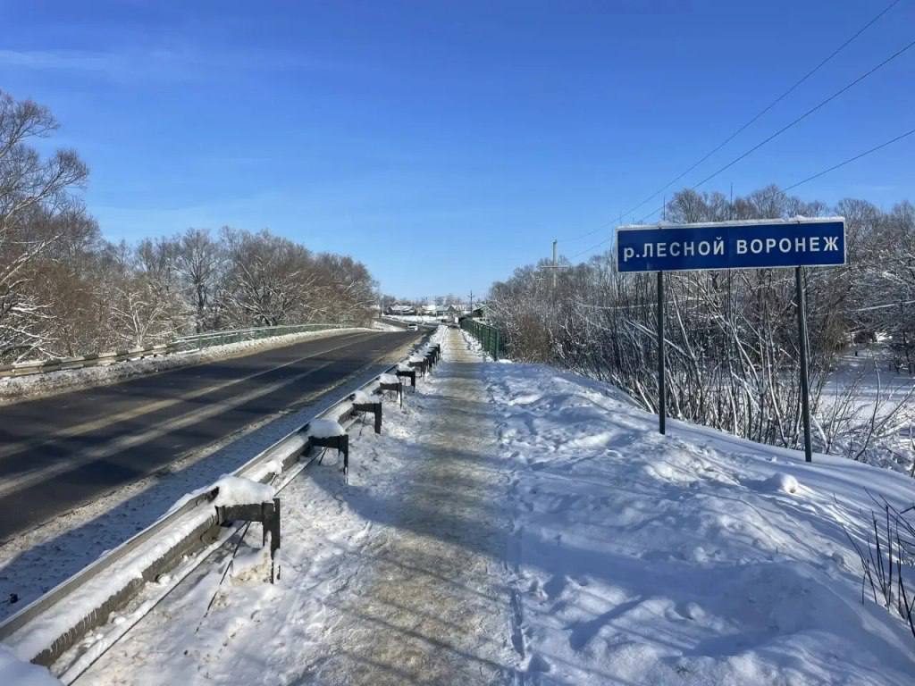 В Тамбовской области начали капремонт моста через реку Лесной Воронеж В Староюрьевском округе работы по ремонту моста через реку Лесной Воронеж на 40 км дороги Каспий Староюрьево ведут по нацпроекту Инфраструктура для жизни Подрядчик восстановит мостовое полотно выполнит ремонт пролётных строений и опор обновит тротуары лестничные сходы и освещение На время ремонта будет действовать реверсивное движение с ограничением максимальной скорости до 40 км ч Завершить капремонт и ввести обновленный мост в эксплуатацию планируют в ноябре 2026 года  Всего в Тамбовской области по нацпроекту Инфраструктура для жизни в 2026 году запланировали ремонт более 80 километров дорог и четырёх мостов а также строительство путепровода в Мичуринске Тамбовский волк Тамбовский волк в MAX