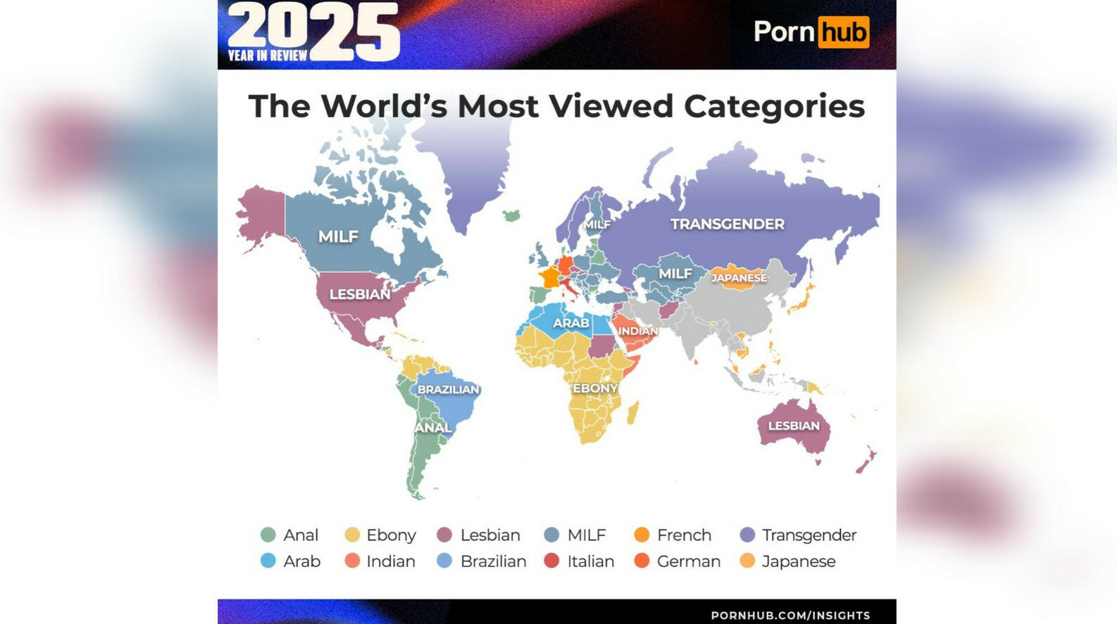 Россияне изменили предпочтения на Pornhub трансгендеры обогнали анал Pornhub опубликовал статистику за 2025 год в России самой популярной категорией стали трансгендеры которые обошли лидировавший в прошлом году анал передает ArbatMedia В новом отчёте платформы также указано что категория трансгендеры заняла лидирующие позиции не только среди российских пользователей но и в Гренландии а также в некоторых частях Скандинавии В мировом рейтинге она стала второй по популярности после лесбиянок при этом её просмотры выросли на 58 по сравнению с прошлым годом Среди самых востребованных звёзд Pornhub оказался Алекс Адамс а в категории любительских моделей первое место заняла россиянка под ником Comatozze В среднем пользователи проводили на сайте 9 минут 33 секунды это немного меньше чем в 2024 году Женская аудитория оставалась на платформе дольше мужчин в среднем на 15 секунд Прислать новость