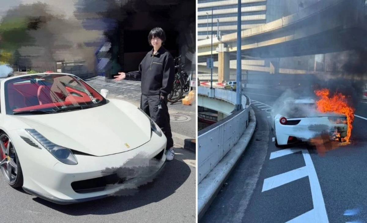 Японец 10 лет копил на Ferrari, но она сгорела через час после покупки 33-летний Хонкон из Токио приобрел заветную Ferrari 458 Spider. Сразу после покупки он отправился на долгожданную пробную поездку по скоростной автомагистрали. Во время поездки мужчина заметил белый дым, идущий из-под капота. Сначала он подумал, что дымит соседняя машина, но вскоре понял, что дым валит из его новенькой Ferrari! Хонкон мгновенно остановился на обочине и вызвал пожарных. Но было уже поздно. В течение следующих 20 минут он с ужасом наблюдал, как его мечта стоимостью $306 тыс. 24 млн 892 тыс. руб. превращается в груду обгоревшего металла. Предварительная версия инцидента – возгорание в двигателе.