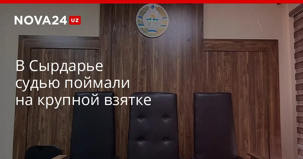 В Сырдарье судью поймали на крупной взятке Обвиняемый пытался за деньги решить судебное дело в пользу одной из компаний Гулистана nova24 uz 326683 YouTube Instagram Telegram